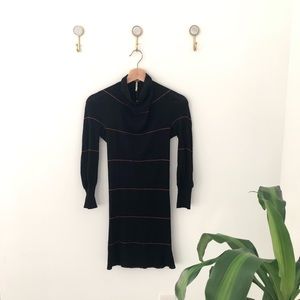 FREE PEOPLE black strip wool thin top tunic small